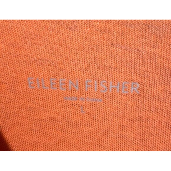 NWT EILEEN FISHER Women’s Orange Linen Jersey Slouchy Tunic Top Large $138.00 - Picture 5 of 8